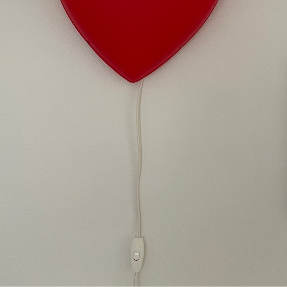 IKEA UPPLYST Heart Wall Lamp in Discontinued Red Colorway - Picture 3 of 3